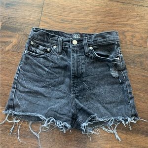 BDG girlfriend high rise black jean shorts